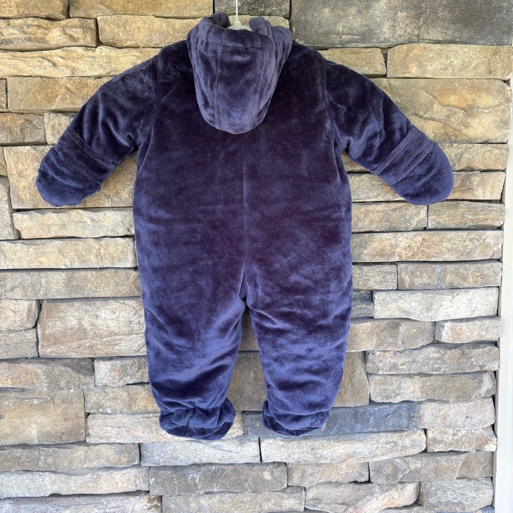 Carter's‎ Purple Fuzzy Footie One Piece - Picture 5 of 7